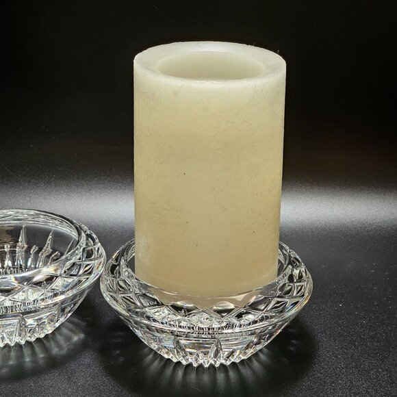 2 Princess House 3 in1 Candle Holders 2" taper dinner candle pillar votive holde - Picture 6 of 11
